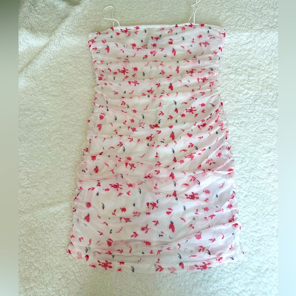 Women’s white mesh mini dress size large